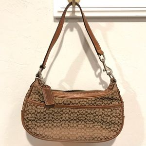 Authentic Coach Signature small tan hobo